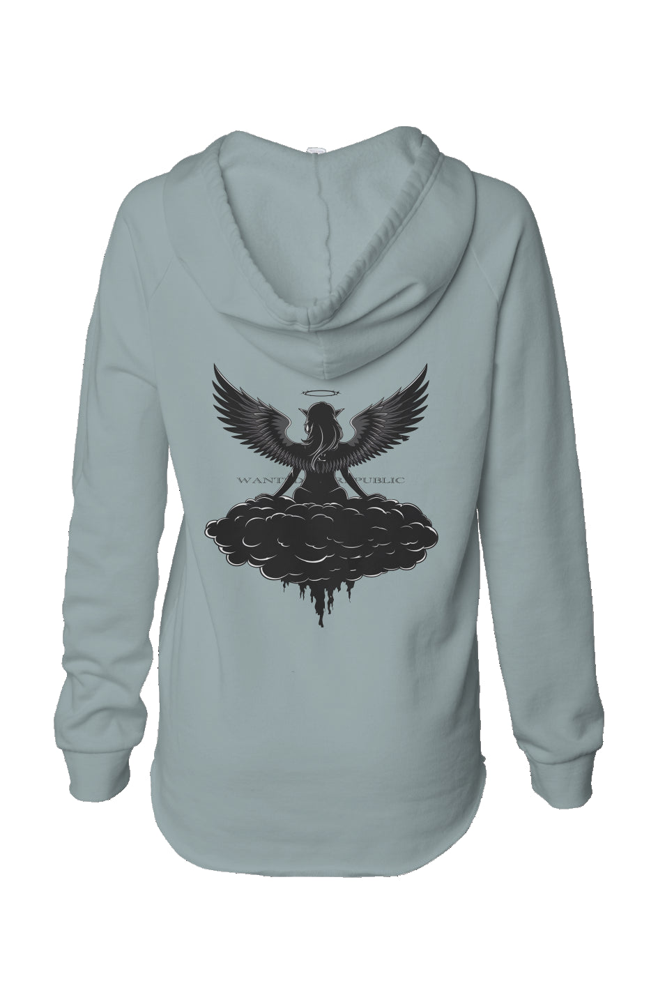 Womens Lightweight  Wash Hooded Sweatshirt
