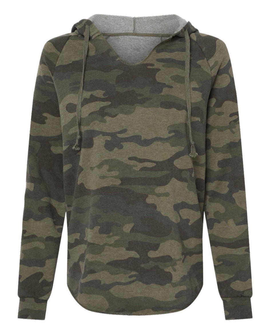 Womens Lightweight Camo Hoodie