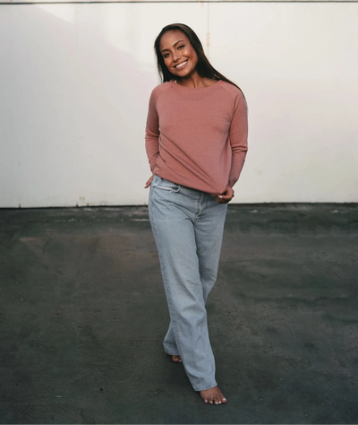 Womens Lightweight Wash Sweatshirt