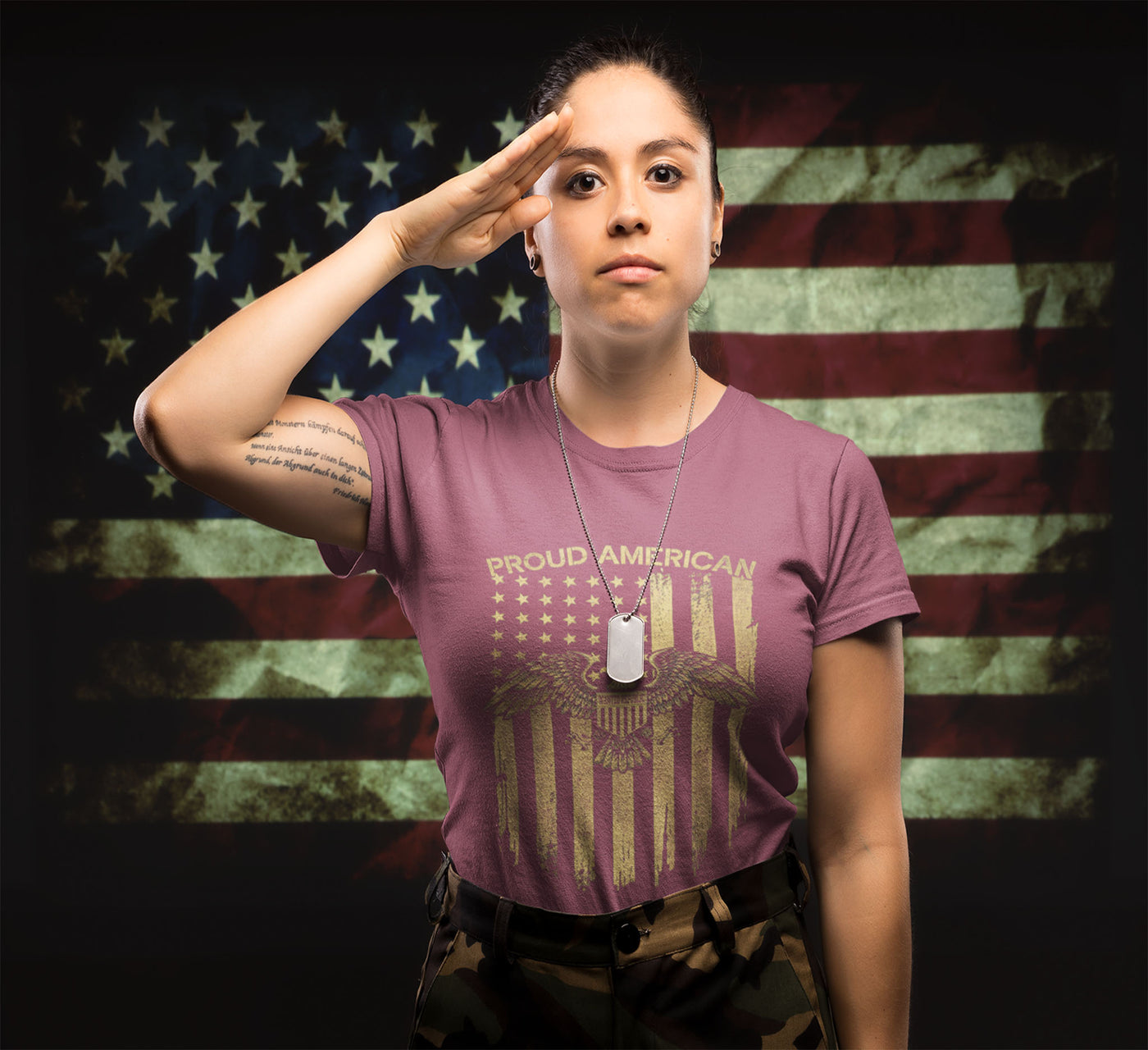 Womens Proud American Crew