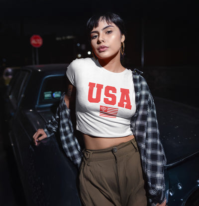 USA Republic Street Crop Tee