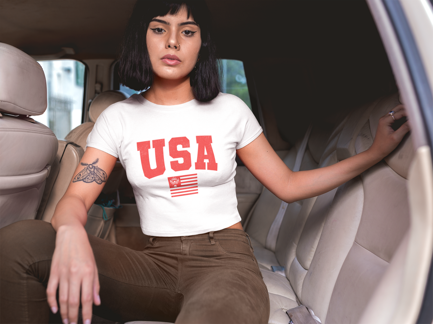 USA Republic Street Crop Tee